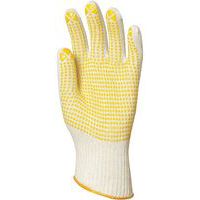 Gants Eurostrong 4360 coton tricoté picots jaunes 1 face - Coverguard