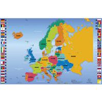 Sous-main rigide en PVC carte de l'Europe - 37,5x57,5cm - Exacompta