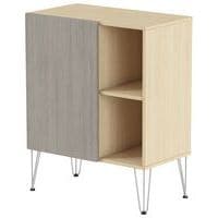 Rangement mi-haut Java hauteur 101 cm 1 porte 2 niches - MBA