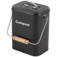 Poubelle de compostage avec filtre charbon noir - 3L - Noir