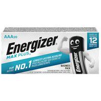 Pile alcaline Max Plus AAA/LR3 - Lot de 20 - Energizer