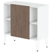 Rangement mi-haut Java hauteur 101 cm 1 porte 4 niches - MBA