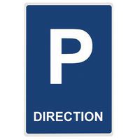 Panneau parking direction en aluminium plat