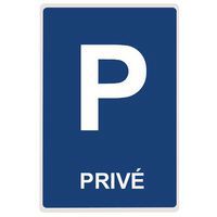 Panneau parking privé en aluminium plat