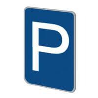 Panneau parking en aluminium plat