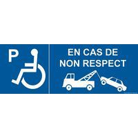 Signalisation P handicapé En cas de non respect