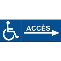 Signalisation accès aux personnes handicapées