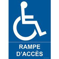 Panneau rampe d'accès + picto handicapé