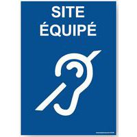 Panneau site équipé handicap auditif