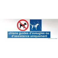 Panneau chiens guides ou d'assistance uniquement