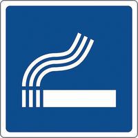 Panneau indication - Zone fumeur - Aluminium
