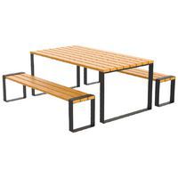 Table bancs HOURTIN 180 cm bois/acier