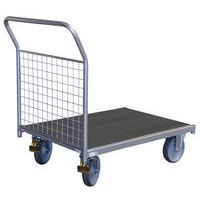 Chariot modulaire 500 kg 1 dossier grillagé amovible plateau gris Fimm