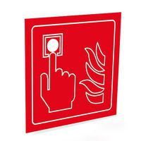 Plaque pictogramme Bouton Alarme Incendie