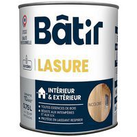 Lasure pour bois longue durée intérieur/extérieur incolore - Batir