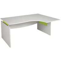 Bureau asymétrique Linéo blanc Simmob