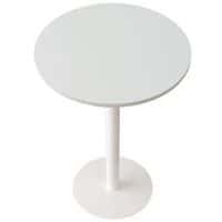 Table de réunion haute Easy Office pied métal Ø 80 cm Blanc - Manutan Expert