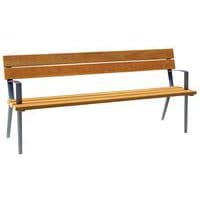 Banc Oslo 1,80 m bois exotique / acier