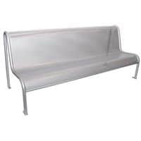 Banc Troke 2,06 m acier gris alu 9006