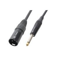 Cordon XLR mâle/jack 6,35 mono Power Dynamics