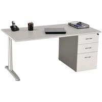 Bureau droit OPTIMUM caisson hauteur bureau - BDMobilier