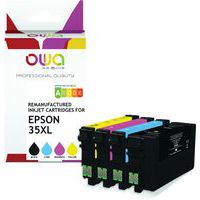 Cartouche d'encre remanufacturée Epson 35XL - 4 couleurs - OWA