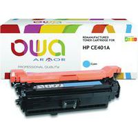 Toner remanufacturé HP CE401A - Cyan - OWA