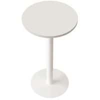 Table de réunion haute Easy Office pied métal Ø 60 cm plateau Blanc