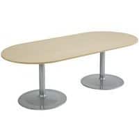 Table Conseil Ovale pied tulipe avec base ronde