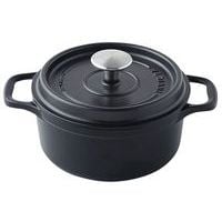 Cocotte en fonte ronde 20 cm -INVICTA- Noire