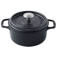 Cocotte en fonte ronde 24 cm -INVICTA- Noire