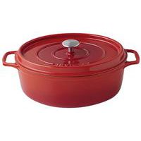 Cocotte en fonte ovale 31 cm -INVICTA- Rubis