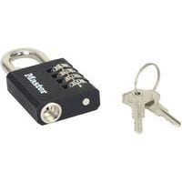 Cadenas à combinaison et clé de secours s'entrouvant - Master Lock