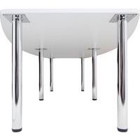 Table tonneau - 6 pieds argent - 220x130 cm - Hammerbacher