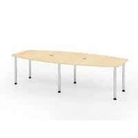 Table tonneau - 6 pieds chromés - 220x130 cm - Hammerbacher