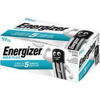 Pile alcaline Max Plus - 9V - Lot de 20 - Energizer