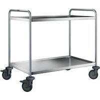 Chariot de service SW 10 x 6-2 BASIC avec roues en plastique_Blanco