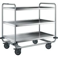 Chariot de service SW 10 x 6-3 avec roues en plastique_Blanco