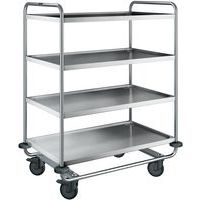 Chariot de service SW 10 x 6-4 avec roues en plastique_Blanco