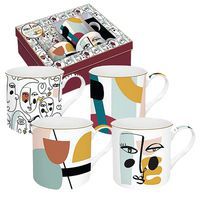 Coffret 4 mugs Modernism Coffee Mania Easylife