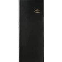 Agenda de banque noir - Année 2025 - Long 2 volumes 15 x 33 cm