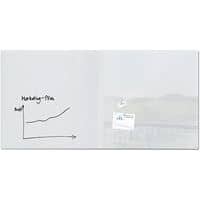 Tableau magnetique en verre XL - 2000x1000x18mm - super blanc - Sigel