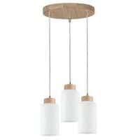 Suspension en chêne huilé- scandinave 3 têtes-Bosco