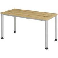 Bureau droit pieds ronds 140 cm