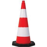 Cones plastique fluo - Pied caoutchouc - Taliaplast