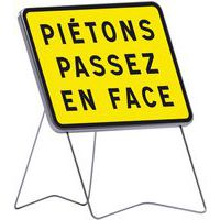 Panneau KC1 Piétons passez en face - Taliaplast