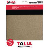 Papier corindon brun 4 feuilles - Taliaplast