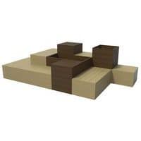 Pack assise modulable Cube 10 modules plastique recyclé Espace Urbain