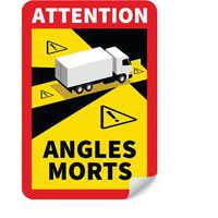 Panneau danger angles morts pour Camion - Adhésif - Lot de 5 - Novap