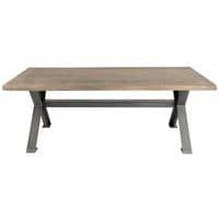 Table en X vieux bois